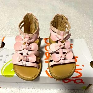 Jumping Beans bow toddler gladiator sandals, pink, size 6